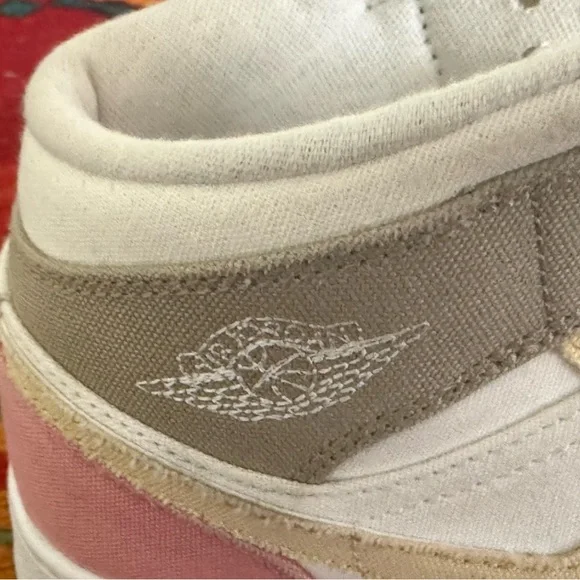 Pink and White High-Top Sneakers - Picture 2 of 4